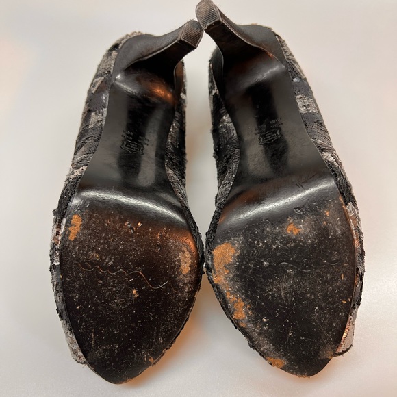 Nina Jewels & Sequins Peep Toe Heels - Picture 8 of 9